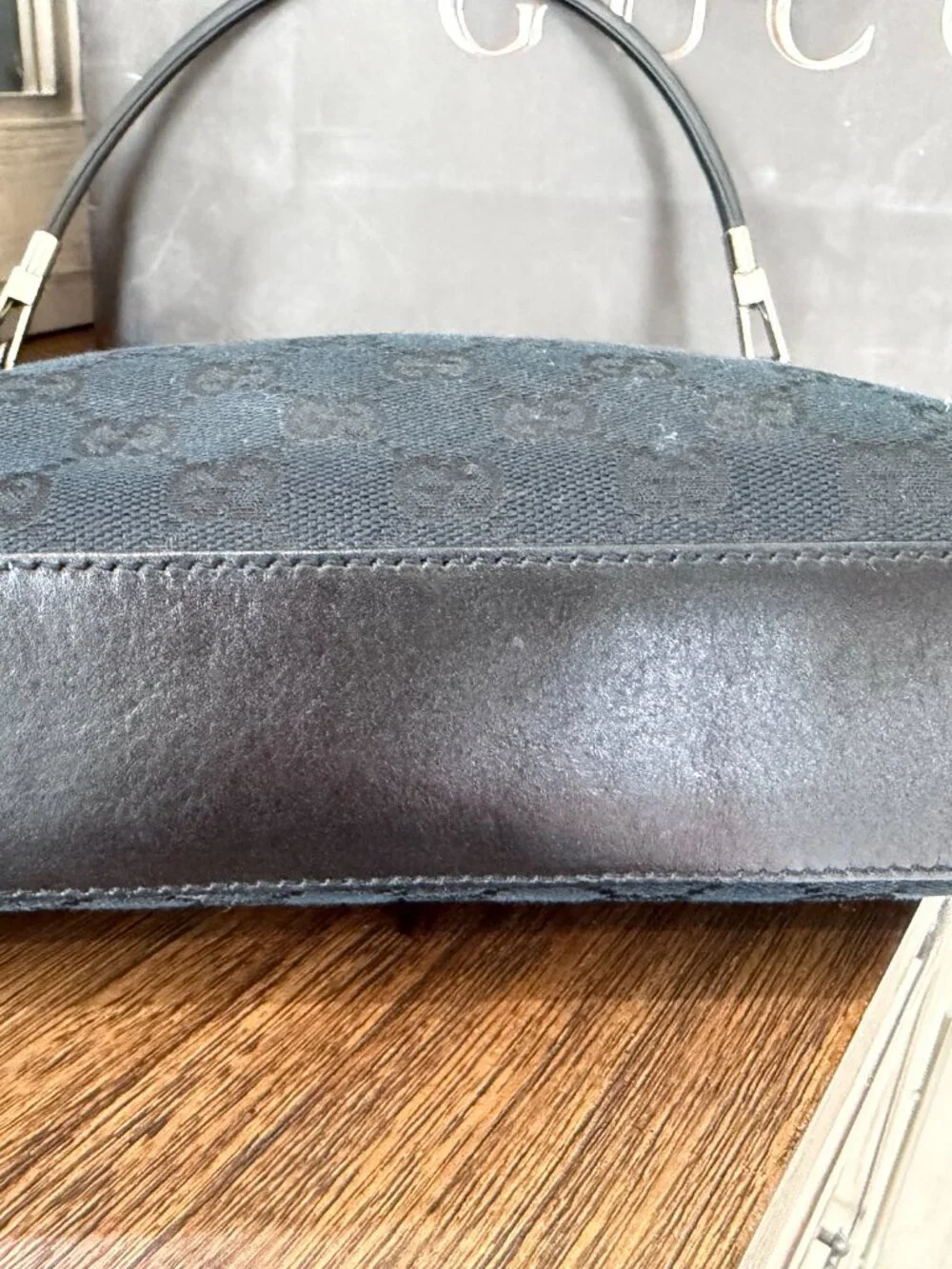 Vintage Gucci Tom Ford Era GG Canvas Hobo Bag